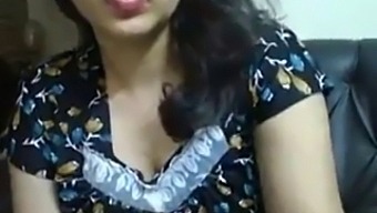 Indian Mature Woman With Large Breasts Engages In Webcam Conversation With Her Partner