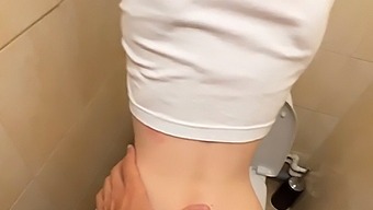 Hardcore Group Sex With Big Tits And Creampie In Public Toilet