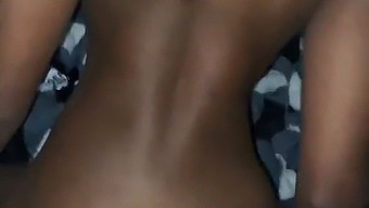 Amateur Ebony Teen Struggles With Tightness During Gym Encounter