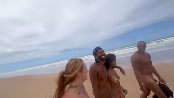 Nudist Beach Fun With Hot Friends Gets Wild And Kinky