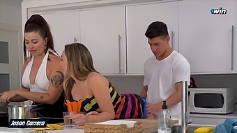 Best Friend Of My Girlfriend Stayed With Us For A Few Days And We Had Sex Until We Got A Hot Threesome.