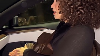 Young Wife Gets A Surprise From Her Cuckold Husband While Giving A Blow Job To A Stranger In The Car.